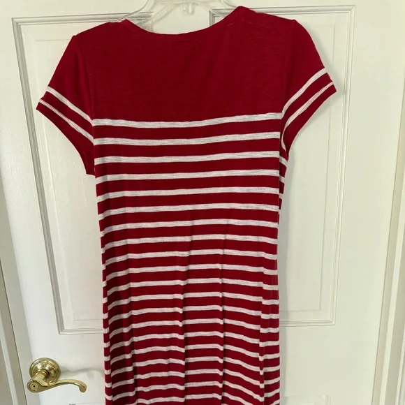 Ralph Lauren, red and white striped casual dress, Size M - Picture 2 of 2